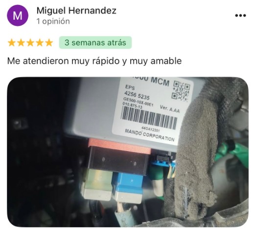 Opinión real de cliente recomendando el servicio